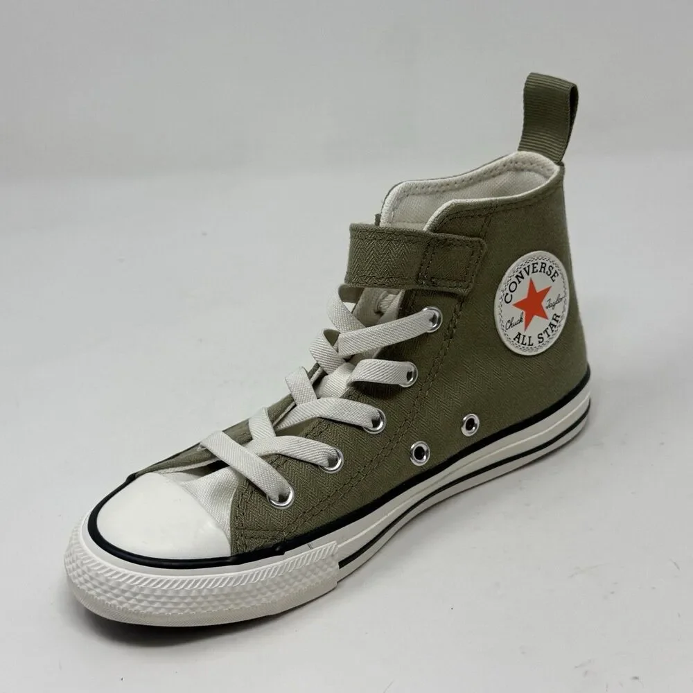 Converse Chuck Taylor All Star High Shoes Kids Size 1 Olive Green Easy On